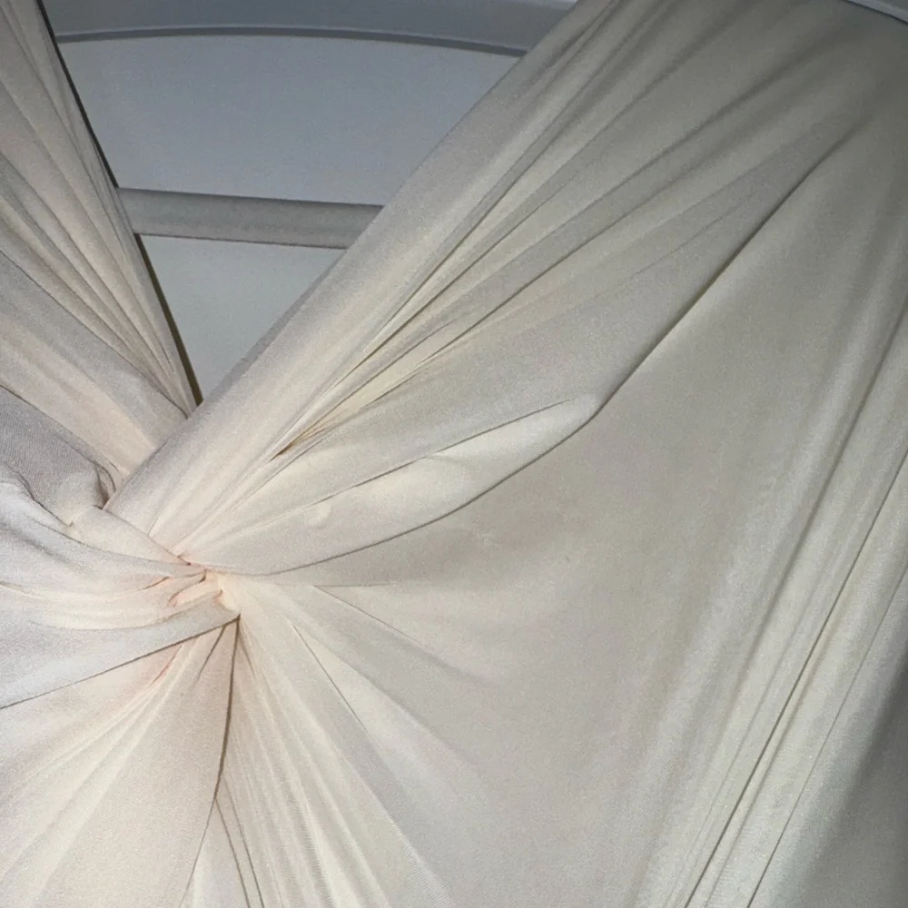 Ronny Kobo Nasha Twist-Front Cut-Out Maxi Dress in Off White - Picture 5 of 7